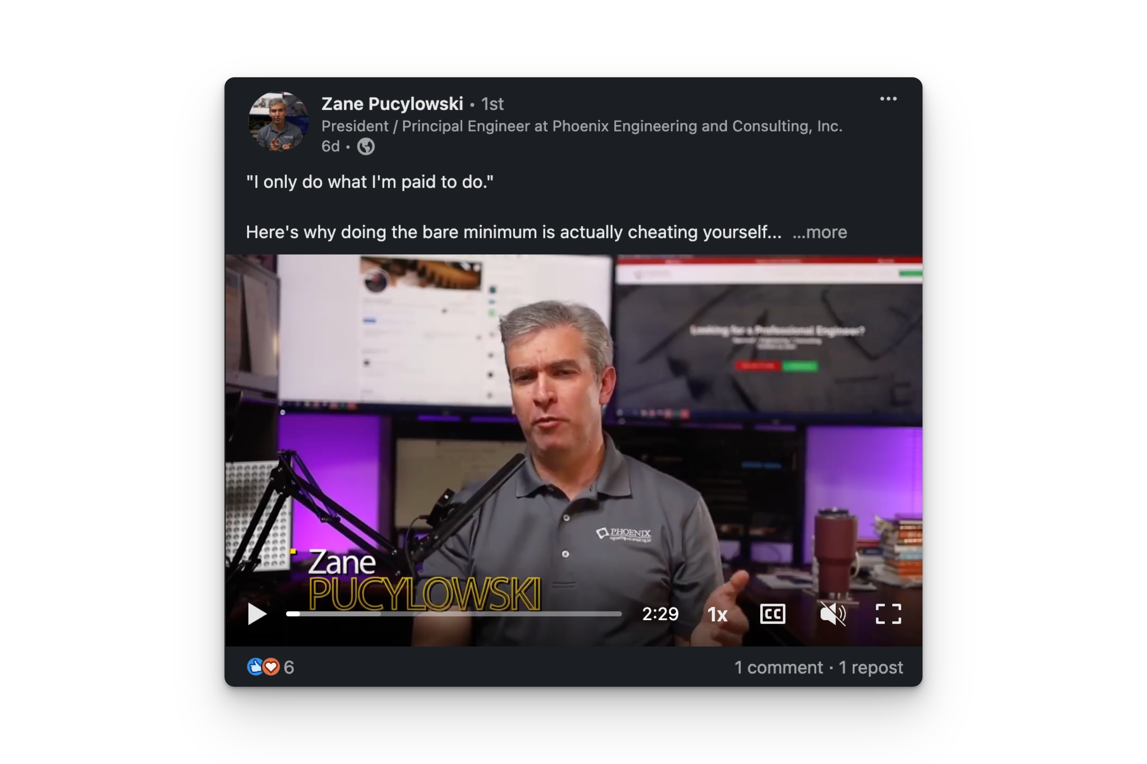 LinkedIn Post Example